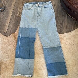 Billabong Wrangler collar Light Blue Denim Jeans patchwork size 31